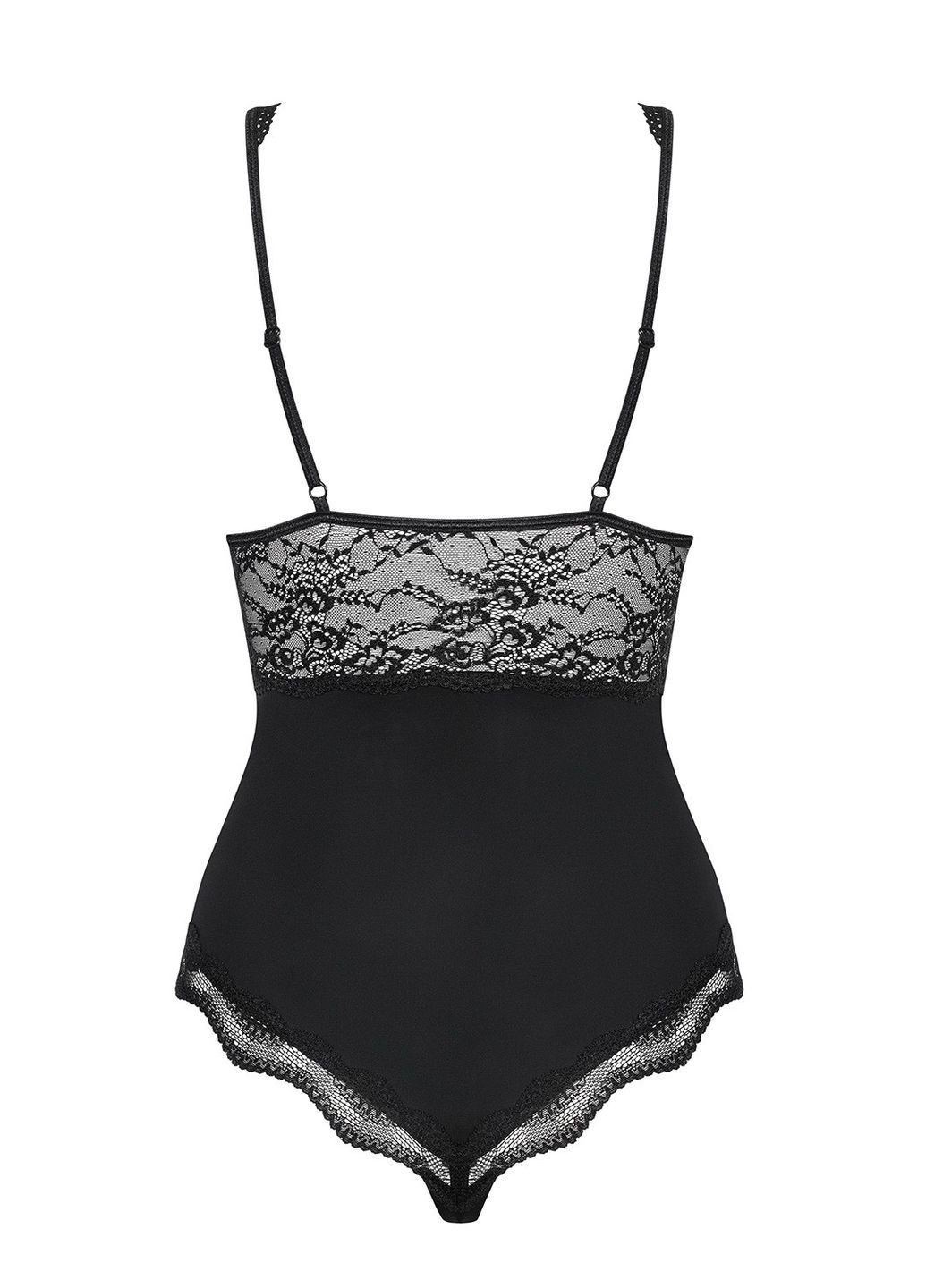 Чорний демісезонний боді з мереживом luvae Obsessive