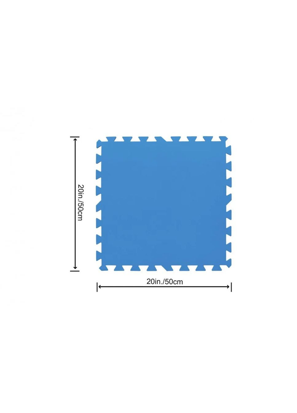 Килимок-пазли для дітей 9шт 50х50см блакитний м'який підстилка для ігор та занять розвиваючий килимок Bestway (368755626)
