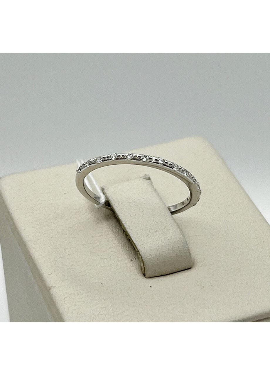 Каблучка срібна з кубічним цирконієм "Доріжка" 17,5 0,86 г No Brand (370142539)