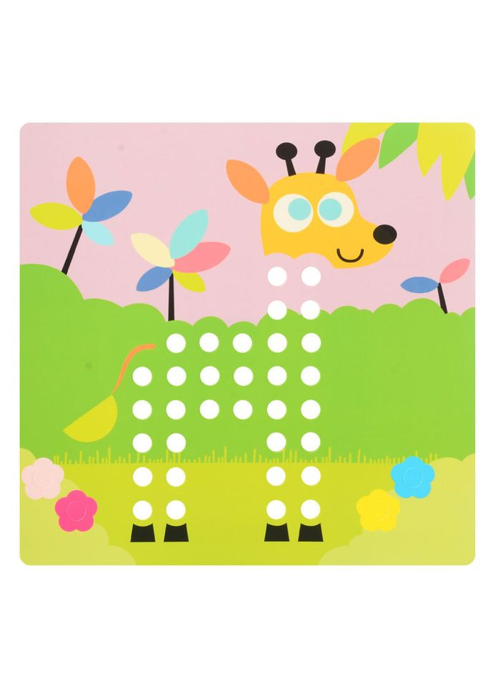 Детская мозаика с трафаретами животных M7E, 240 деталей (6 цветов) QML (315812966)