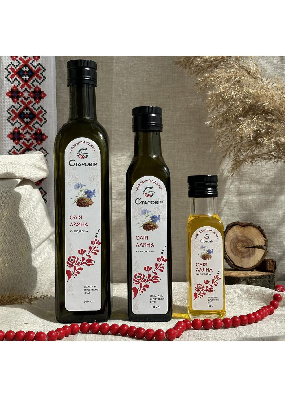 Льняное масло " ", 100 мл Старовір (373429779)