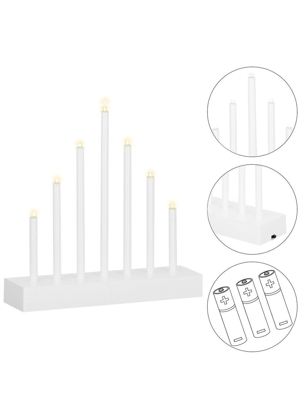 Декоративный светильник (подсвечник) на батарейках 7 LED Springos CL0851 (275095372)