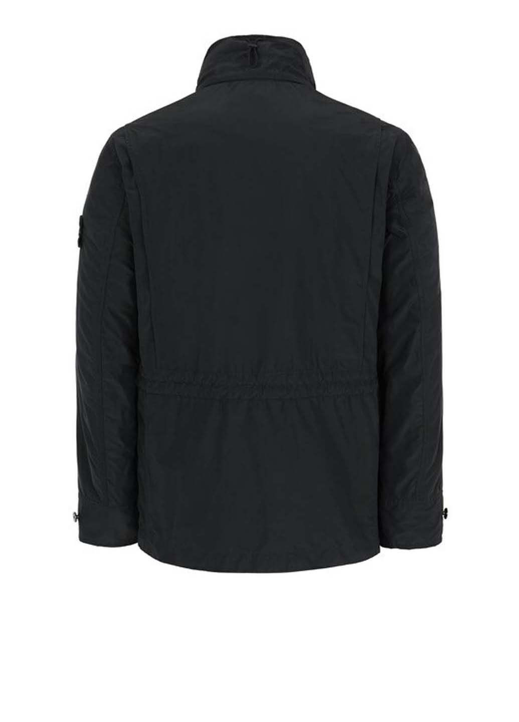 Черная демисезонная куртка 40922 micro reps d Stone Island