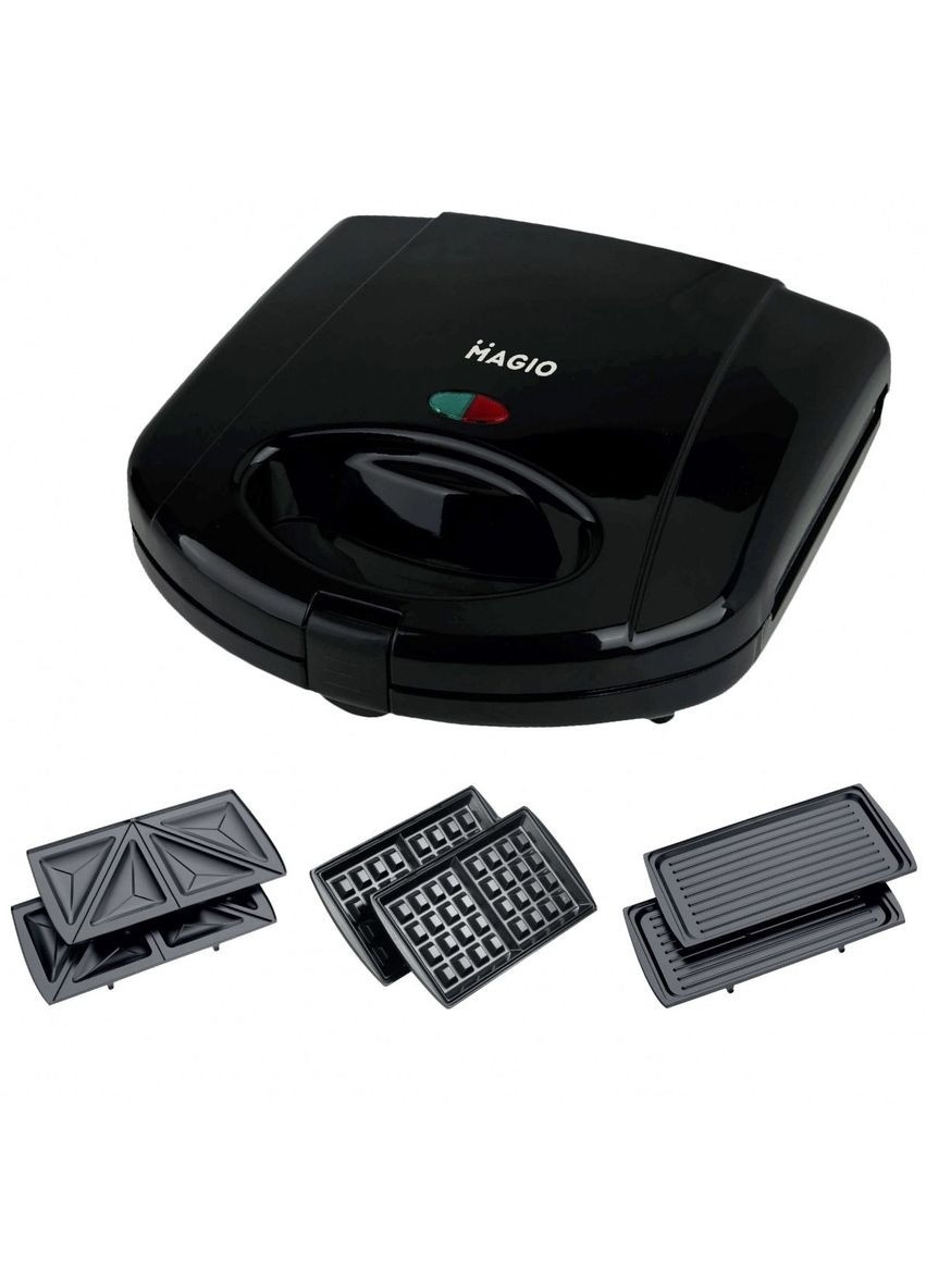 Мультимейкер (бутербродница-вафельница-гриль) MG-363, Бутербродница 4в1, Сэндвичница, Мультимейкер Magio (364663689)