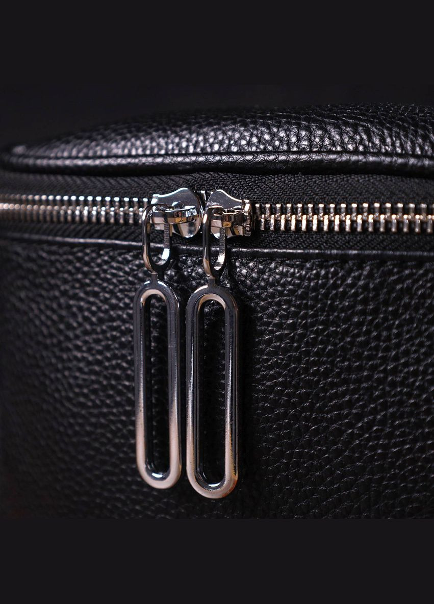 Оригинальная женская кроссбоди через плечо из натуральной кожи черная 22122 Vintage (329195516)