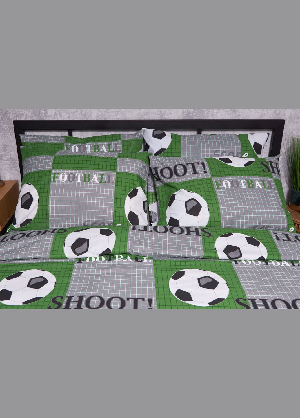 Комплект постельного белья Бязь Gold Люкс «» Детский 110х140 наволочки 2х50х50 (MS-830000050) Moon&Star Football (293173074)