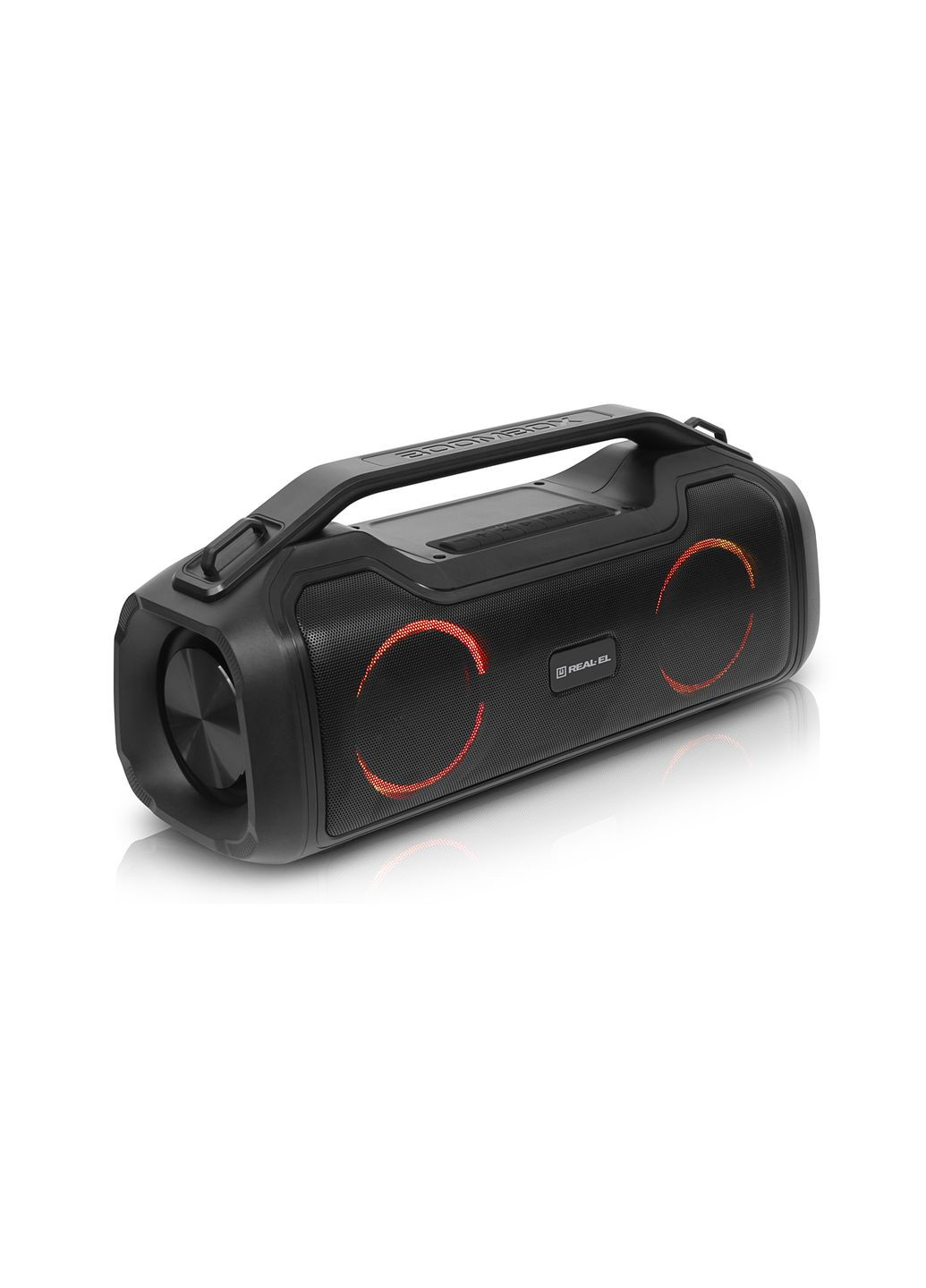 Колонка X-747 Black (50Вт, Bluetooth, AUX, microSD, 2х3600мА*ч) Real-El (333824436)