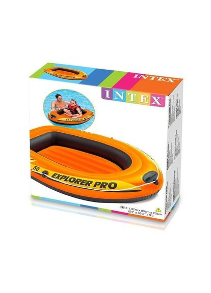 Дитячий одномісний надувний човен 58354 Explorer Pro (137х85 см) Intex (266699676)