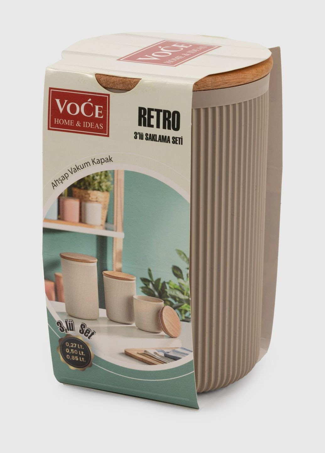 Набор контейнеров 3шт VC-177 Бежевый (2000990531582A) shop (2000990531582) Bee Home (339041665)