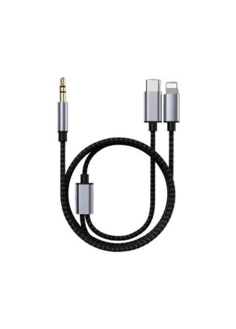 Кабель XoKo MH-232 AUX 3.5mm - USB Type-C - Lightning (275091853)
