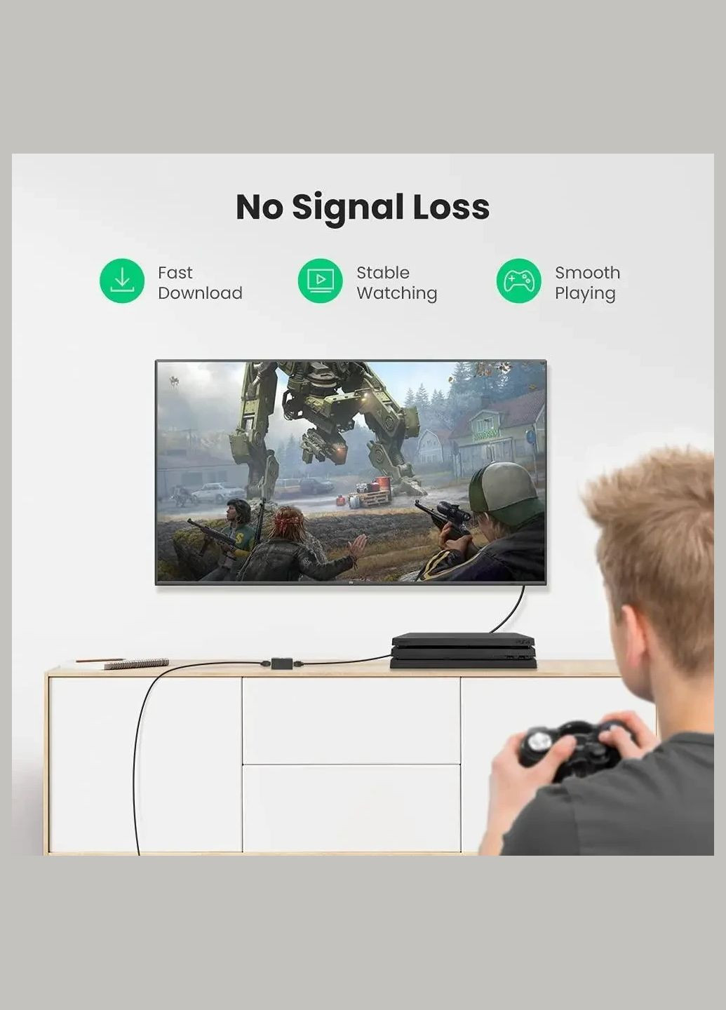 З'єднувач витої пари RJ45 Cat7 Cat6 Cat5e роз'єм-подовжувач Ethernet White (NW114) 20311 Ugreen (300523721)