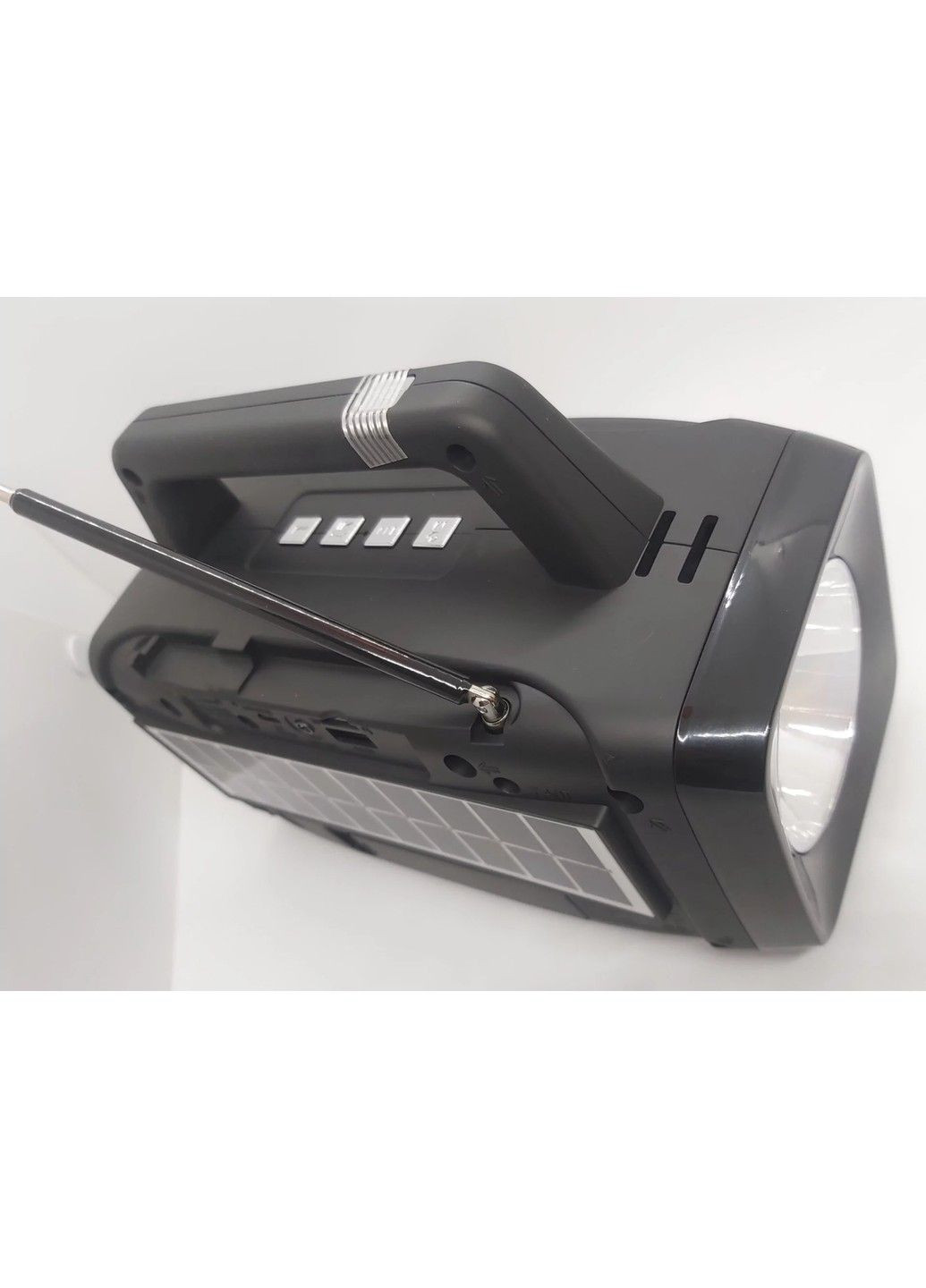 Радіоприймач на сонячній батареї + ліхтарик EPE FP-28-S (USB + microUSB + Bluetooth) Чорний No Brand (332634702)