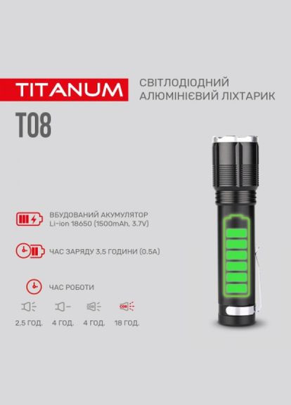 Ліхтар (TLFT08) Titanum 700lm 6500k (268146615)