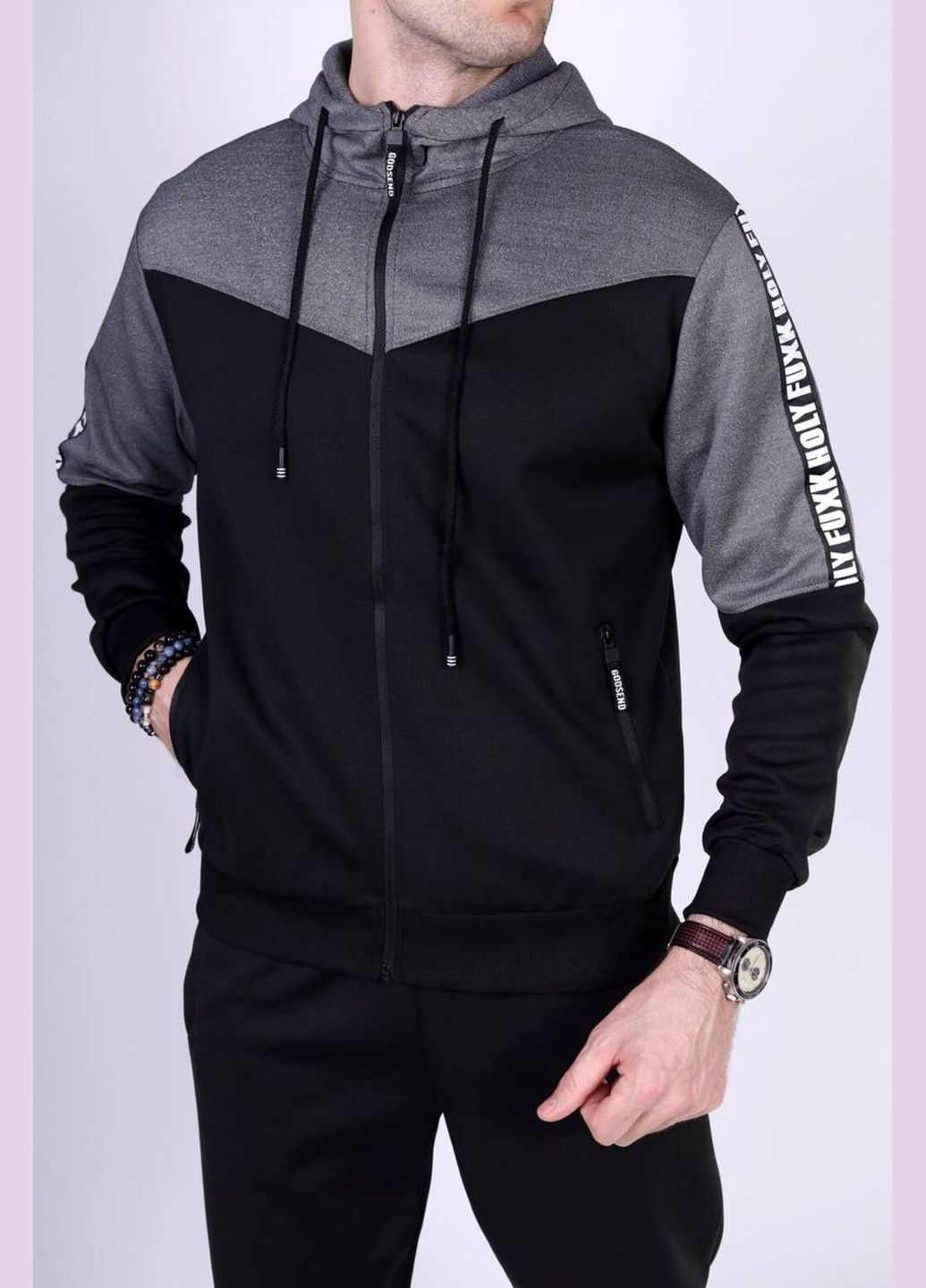 Сірий костюм чоловічий No Brand