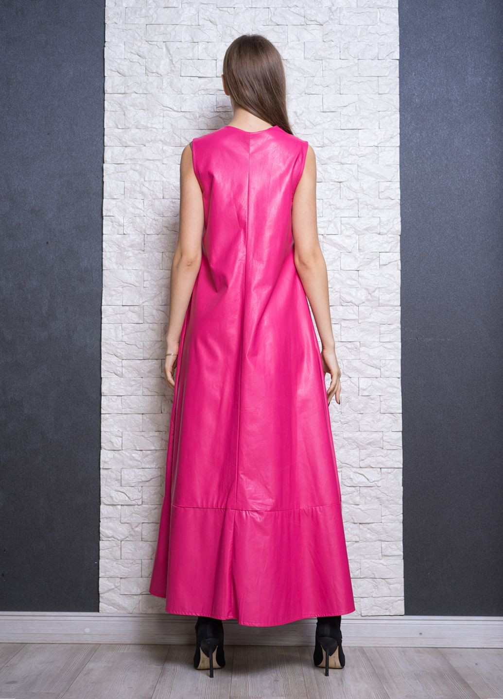 Рожева повсякденний, кежуал сукня а-силует You&You Jeans однотонна