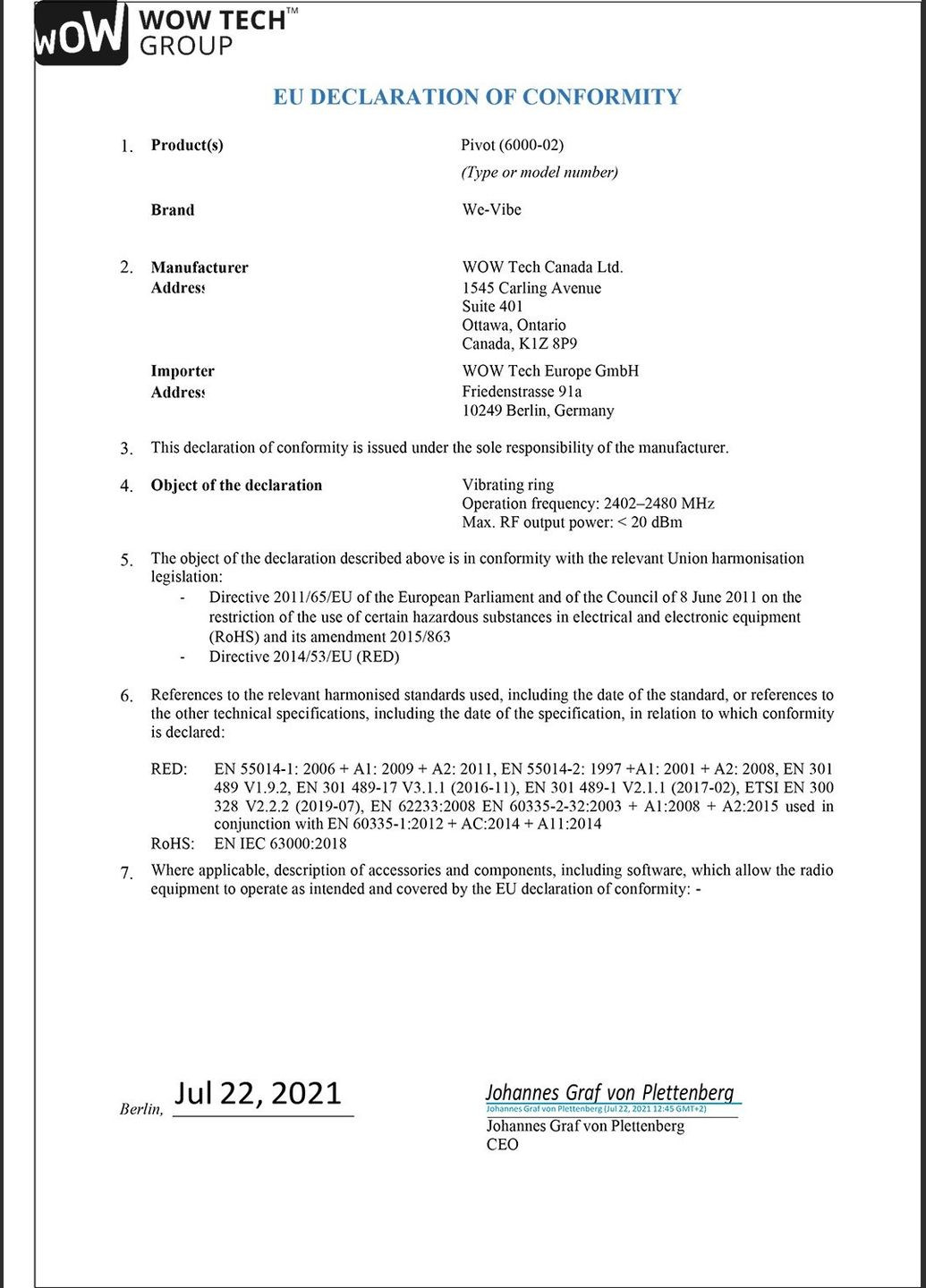 Ерекційне віброкільце Pivot By Vibrating Ring We-Vibe (331171642)