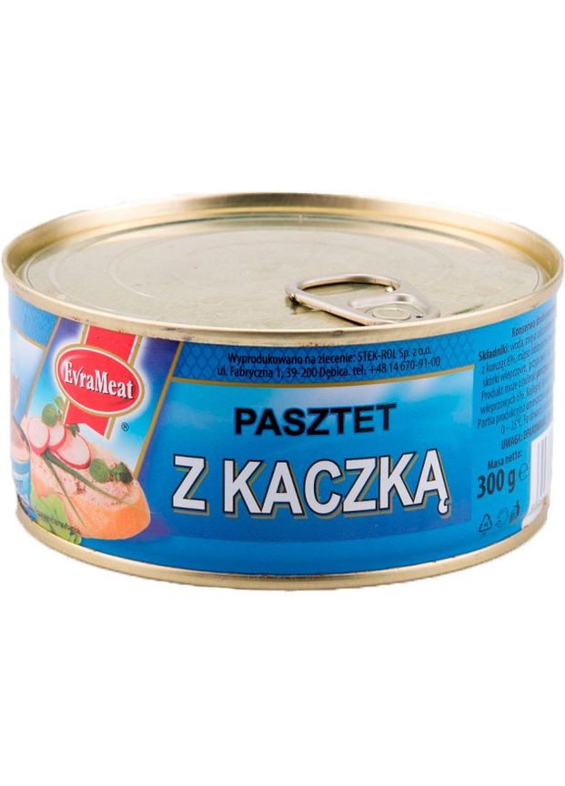 Паштет Evra Meat Pasztet z Kaczka 300 г No Brand (349811250)