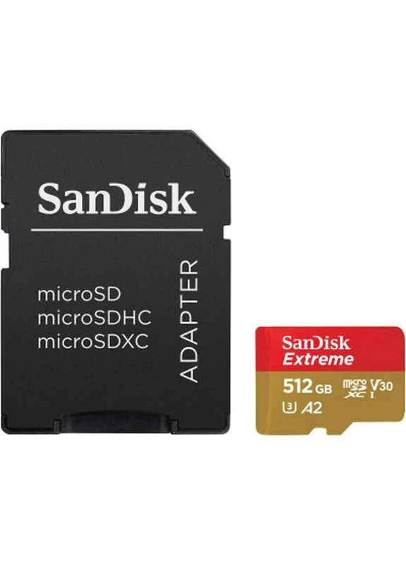Карта пам'яті 512GB microSD class 10 UHS-I U3 V30 Extreme (SDSQXAV-512G-GN6MA) SanDisk (399129222)