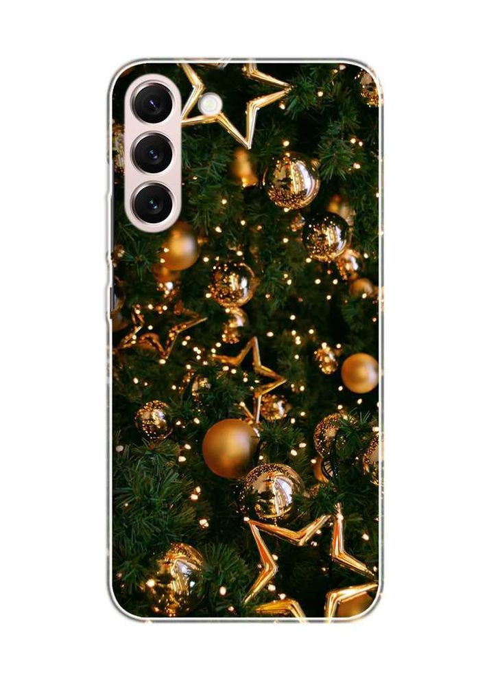 Чехол на Samsung Galaxy S22:: Золотые шары (новогодний принт 162) Creative (362970624)