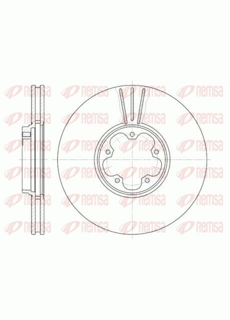 Диск тормозной FORD TRANSIT (04/00-06/06) передн. (пр-во) 6608.10 Remsa (366179784)