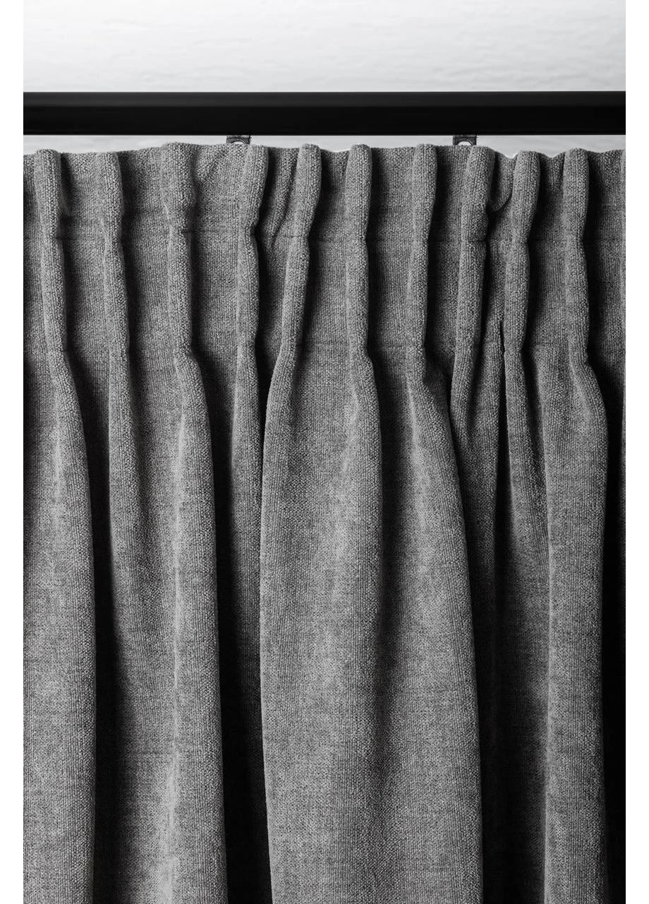 Шторы из матового шенила 2шт 4м х от 2,5м до 3м HYGG (370367334)