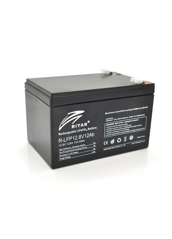 Аккумуляторная батарея LiFePO4 12,8V 12Ah 153,6Wh ( 150 x 98 x 95 (100) ) Q6 Ritar (315817248)