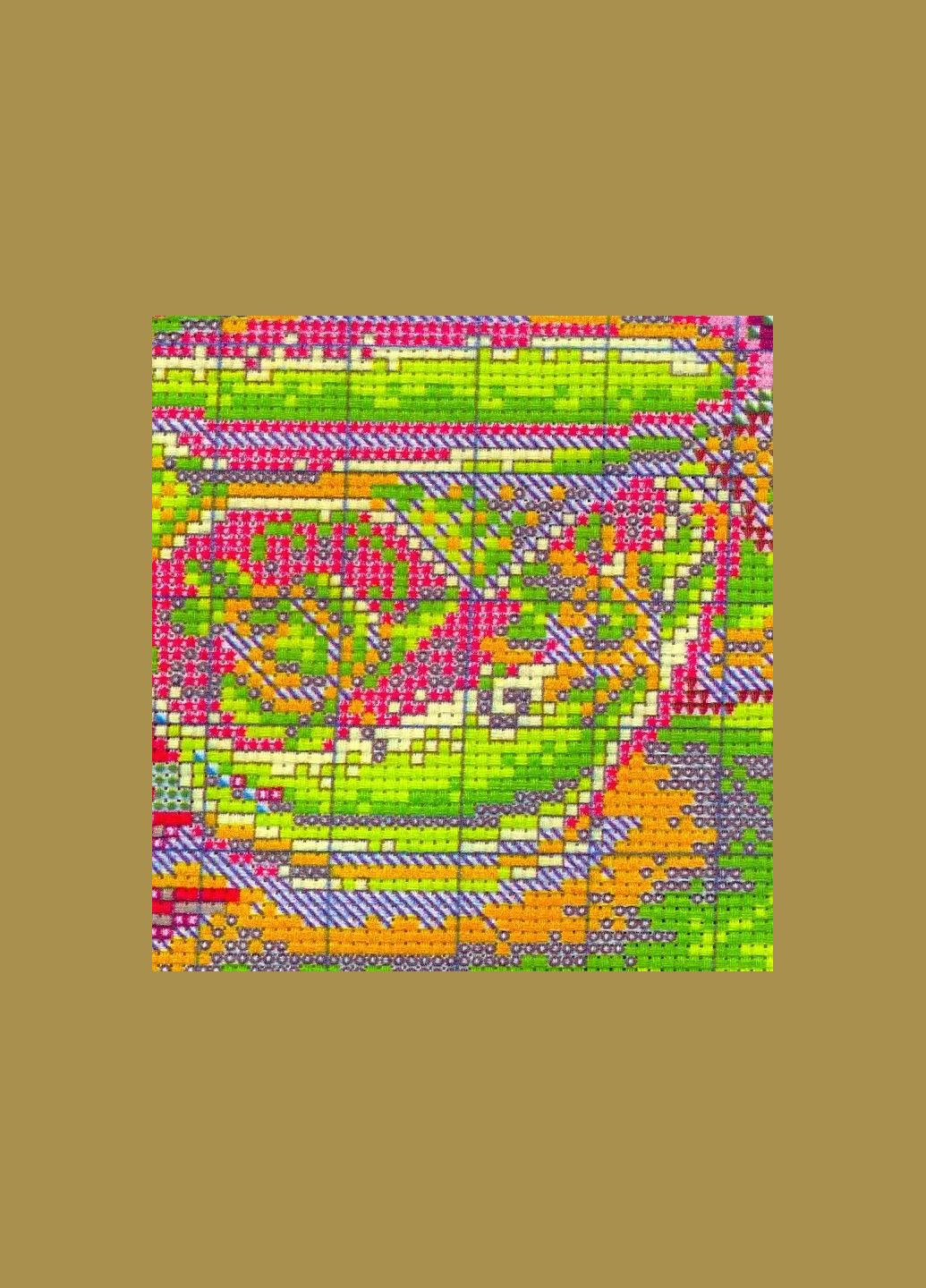 Набор для вышивания по нанесённой на канву схеме "The celadon teapot ".AIDA 14CT printed, 36*29 см Joy Sunday (313613617)