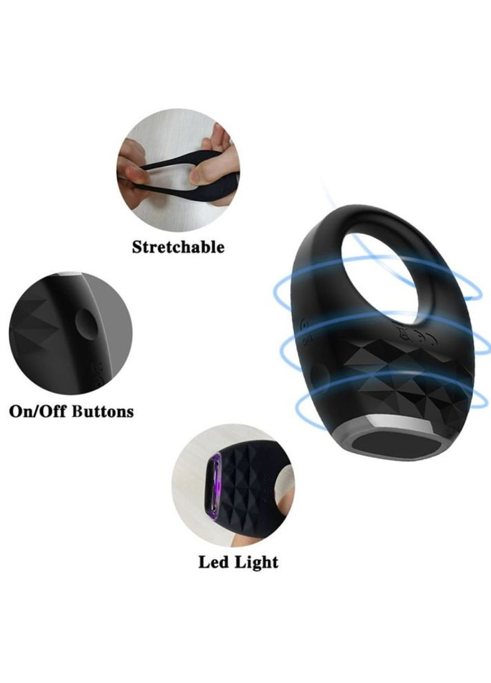 Вібраційне ерекційне кільце з підсвічуванням, біле Every Night Toys (333986580)