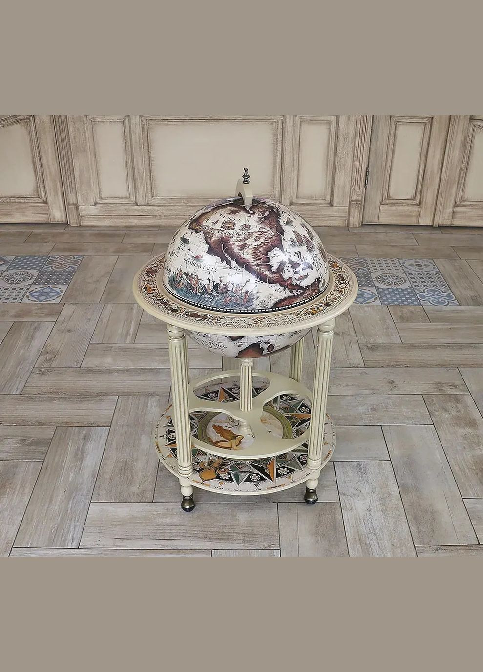 Бар-глобус для напитков карта мира подарок деловому мужчине на День Рождение | Диаметр сферы 45 см Handmade 45003WW17 (345646783)