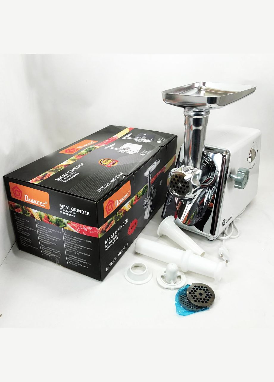 М'ясорубка із соковижималкою MS-2018 2500 Вт. Колір: білий Domotec (364665395)