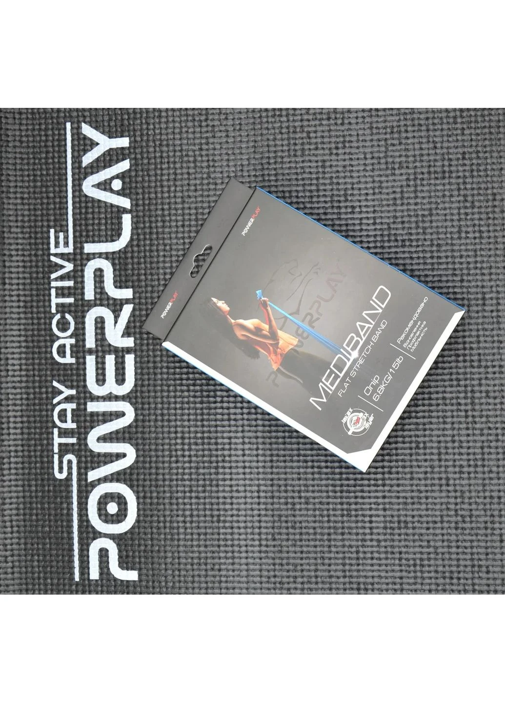 Лента-эспандер латекс 200 см 6,8 кг синяя PowerPlay (384188626)