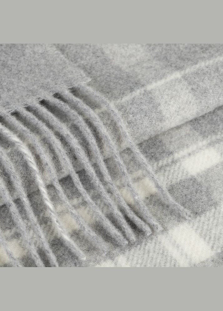 Плед кашеміровий клітина сірий 140x200 см Love You (305575525)