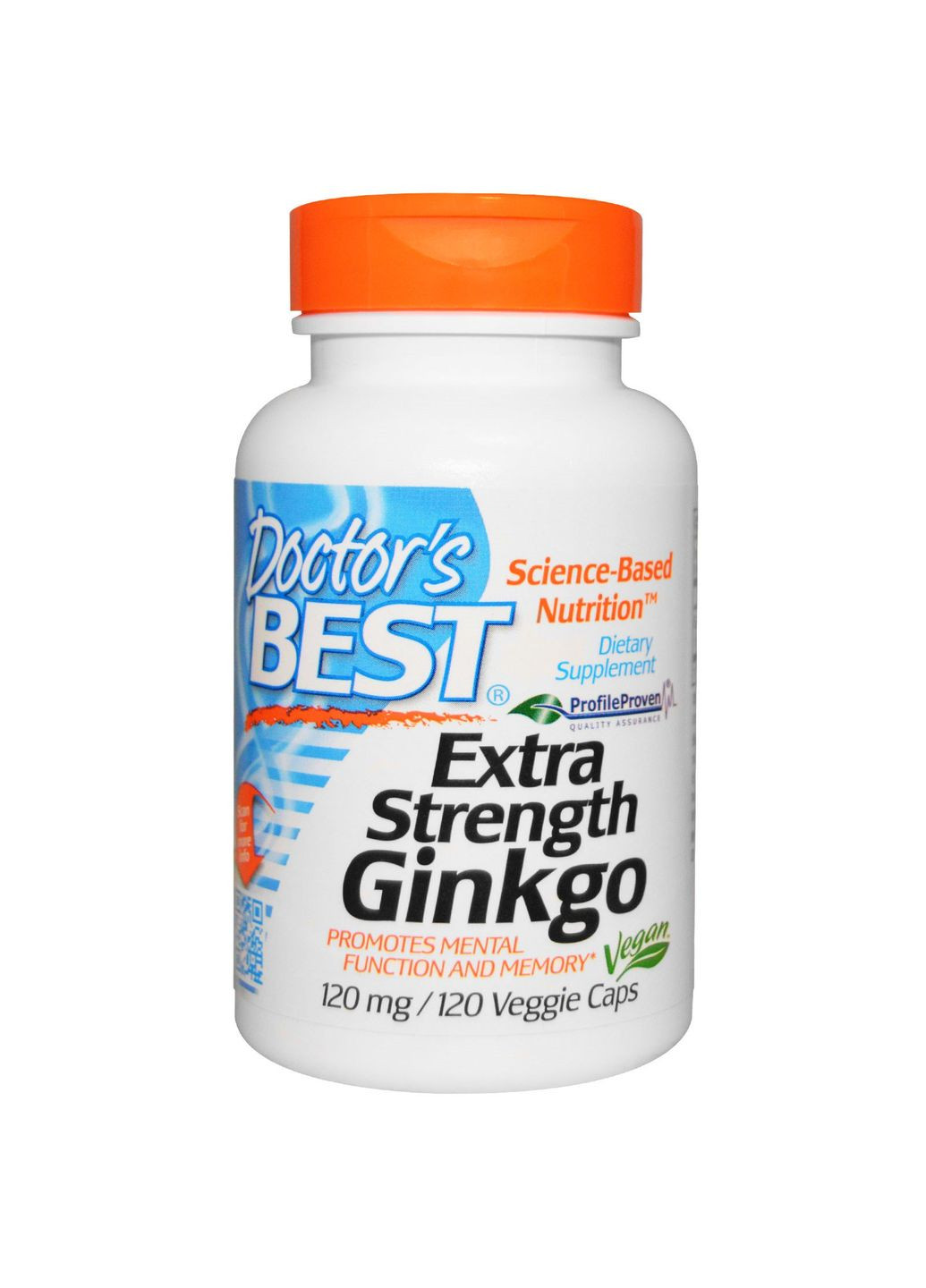 Супер Сильный Экстракт Гинкго 120мг, Ginkgo Extra Stength Profile Proven,, 120 вегетарианских капсул Doctor's Best (330626560)