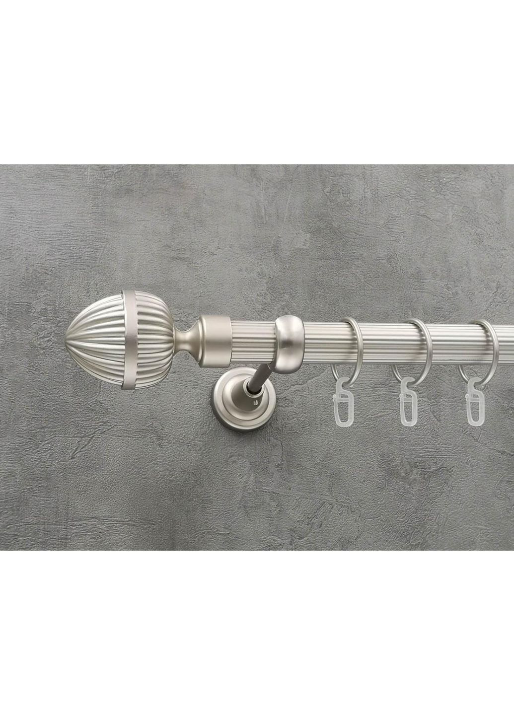 Карниз Одеон рифлена штанга одинарний відкритий 25 мм 400 см Сатин Quadrum (352781775)