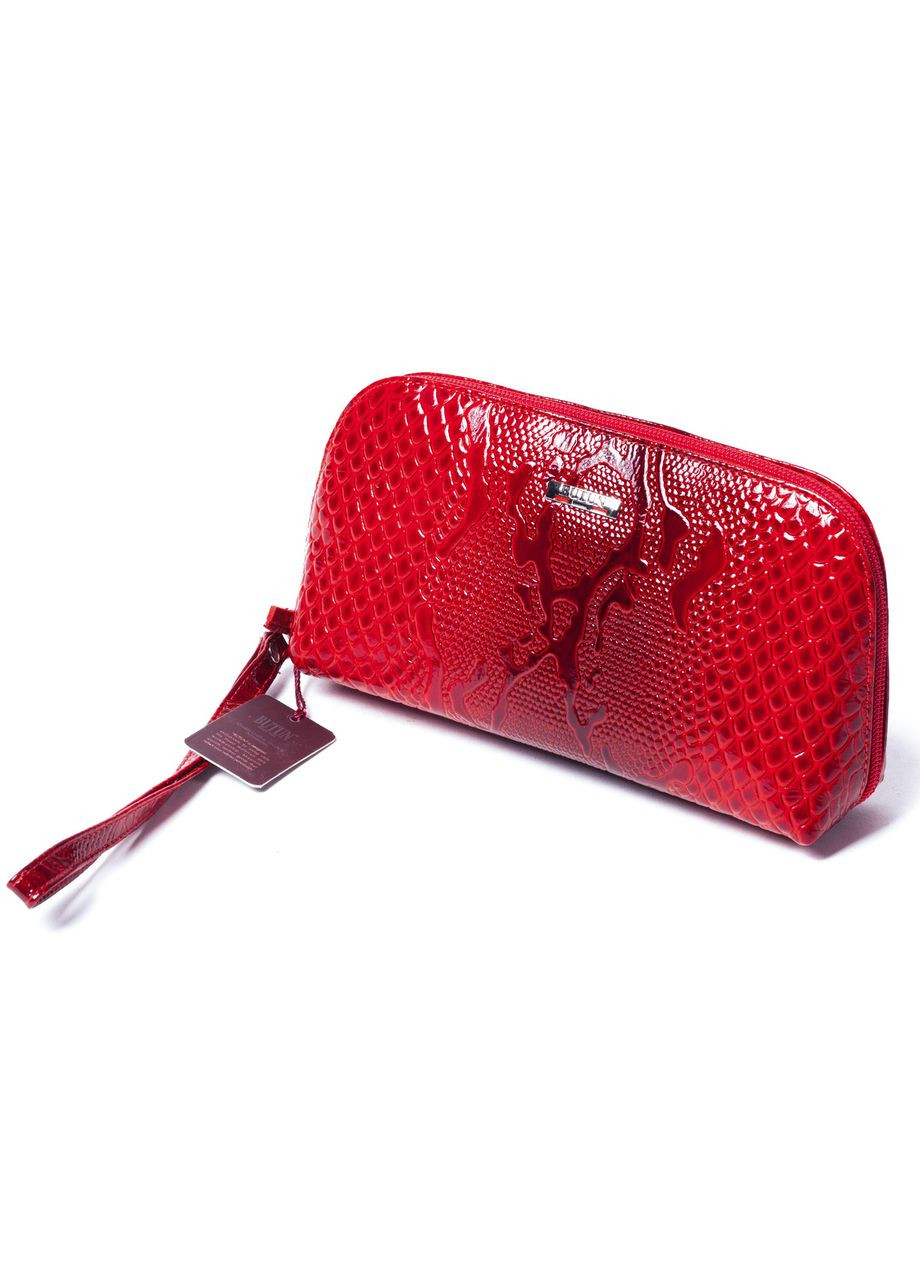 Жіноча косметичка 657-008-006 червона шкіряна "під рептилію" Butun (282841641)