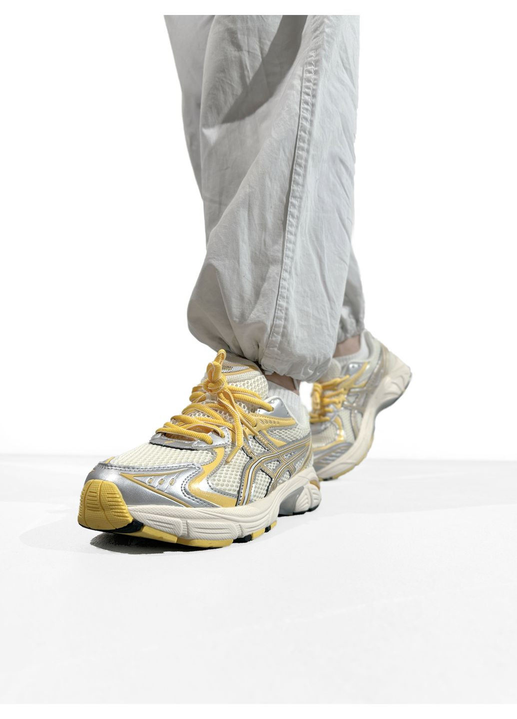 Комбіновані Осінні кросівки чоловічі asics gt-2160 silver / yellow асікс gt-2160 No Brand