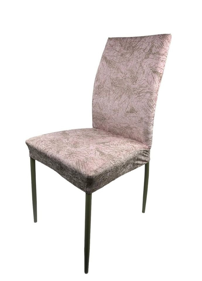 Чохол на стілець універсальний Evibu Туреччина Велюр текстурний рожевий 50700 No Brand (302506782)