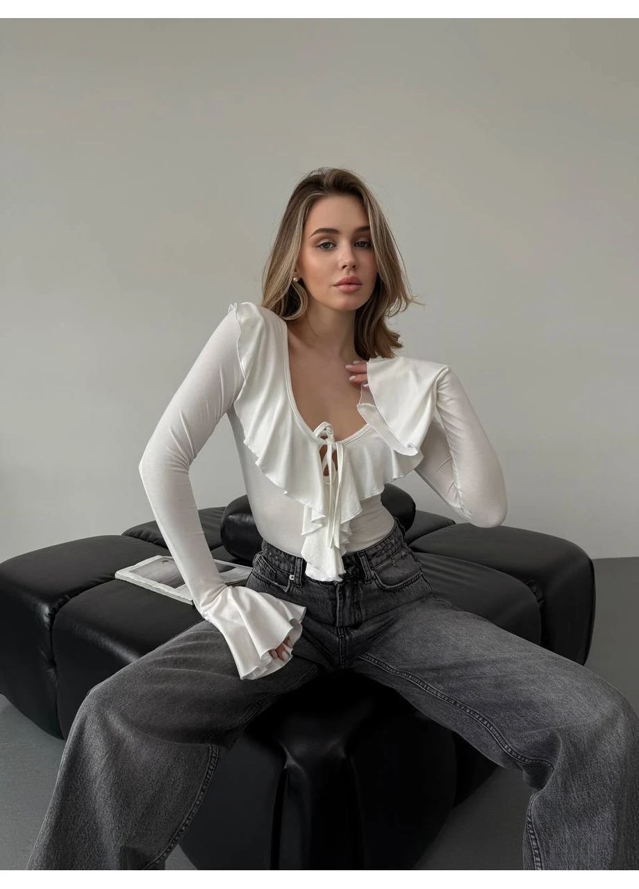 Боді з рюшками No Brand (362188713)