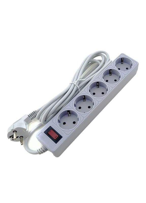 Мережевий фільтр із заземленням 5 гнізд, 3 м, Electro House (346088092)