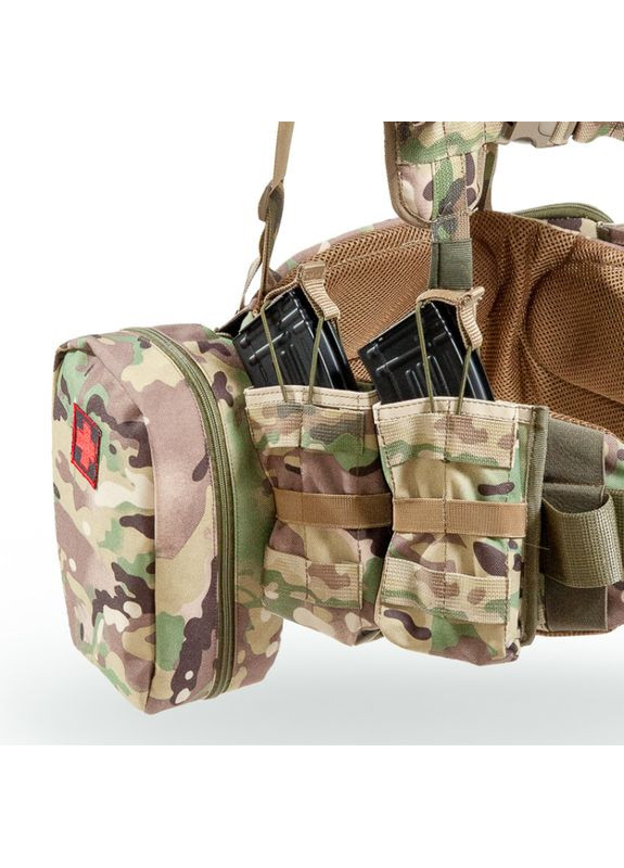 Ременно-плечевая система мультикам РПС Warbelt Molle с подсумками с противоосколочным пакетом Global Ballistics (351461525)