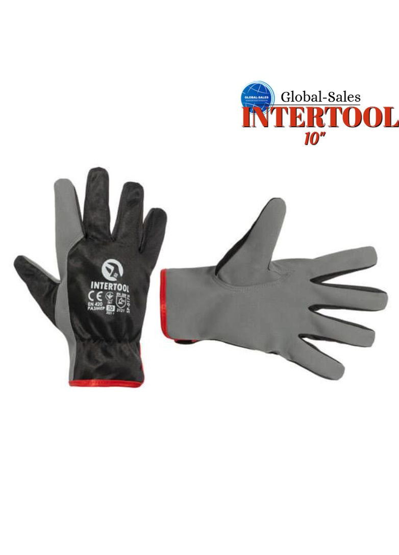 Перчатка комбинированная эко кожа 10" (SP-0175) Intertool (365252820)