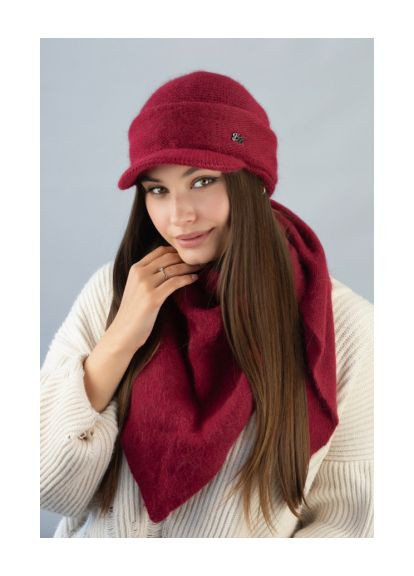 Жіночий комплект «Жокейка», кепка та косинка Braxton (370279153)