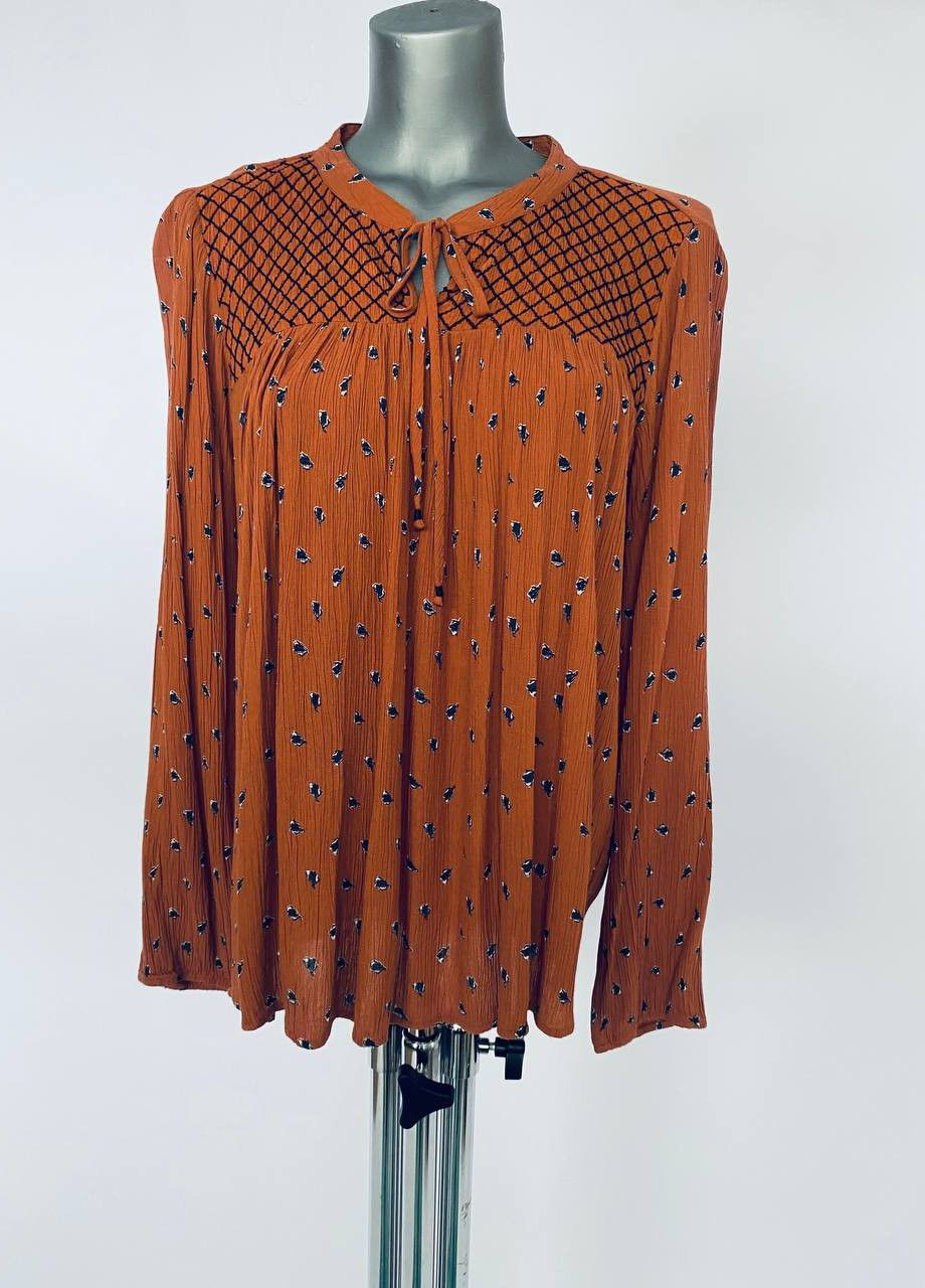 Коричнева блуза коричневий Tom Tailor