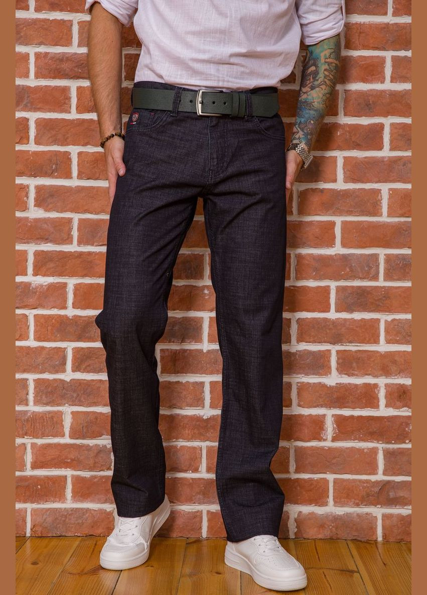 Черные демисезонные джинсы мужские прямого кроя, цвет грифельный, Ager