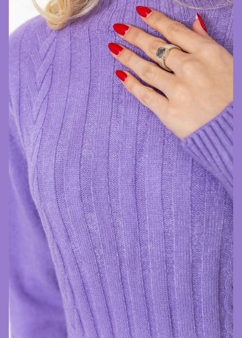Сиреневый зимний свитер женский, цвет светло-пудровый, Ager
