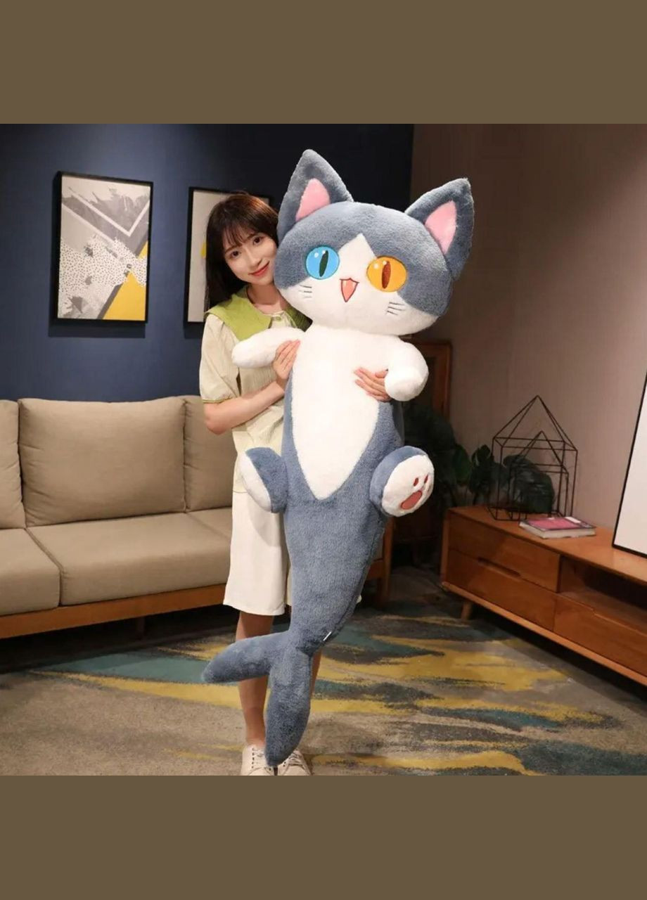 Мягкая игрушка КитАкула 50см, плюшевая игрушка-подушка Акула-Кит, Серый IKEA (302898192)