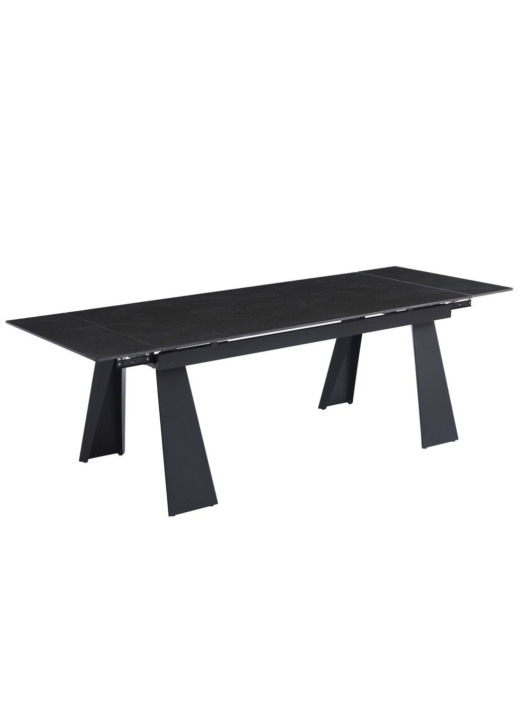 Стіл розкладний керамічний ARNOLD CERAMIC 180(240)*90 Wic dark grey мат / Чорний каркас Intarsio (372178456)