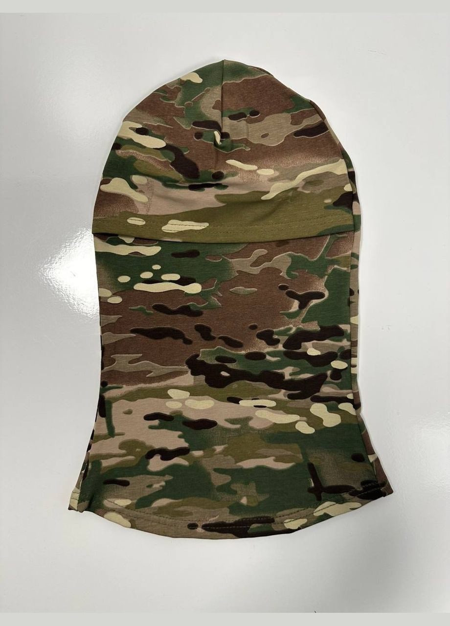 UA балаклава хлопковая летняя мультикам 55-58см, военная, камуфляжная мультикам комбинированный кулир производство - Украина