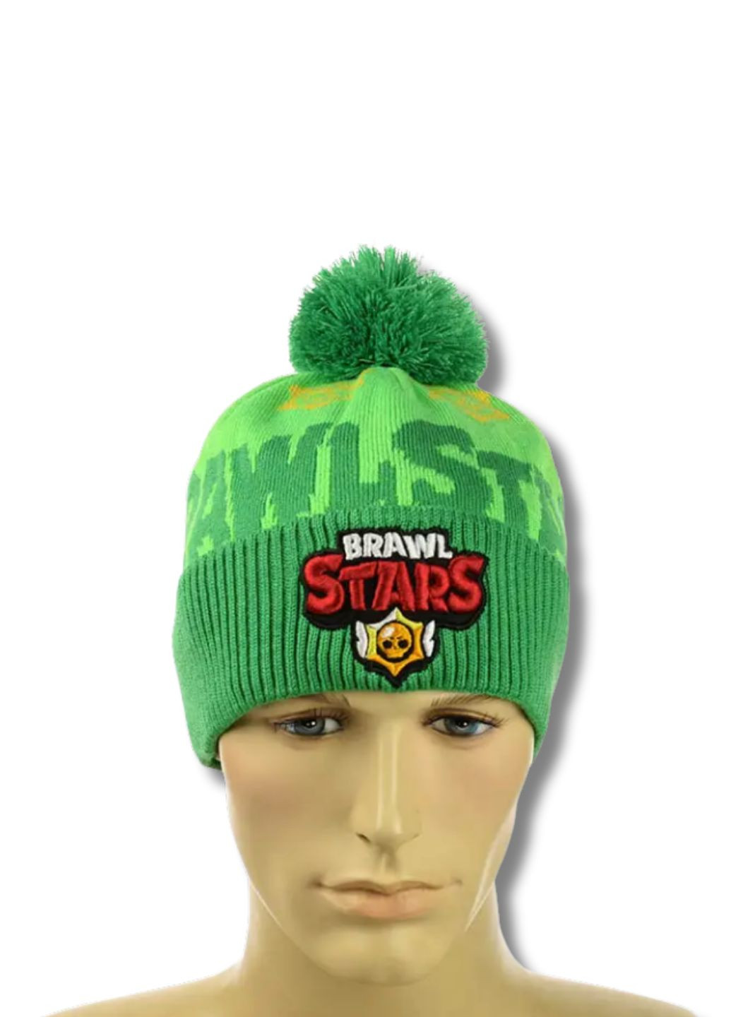 Дитяча зимова шапка з помпоном Бравл Старс / Brawl Stars No Brand Шапка з помпоном (361048092)