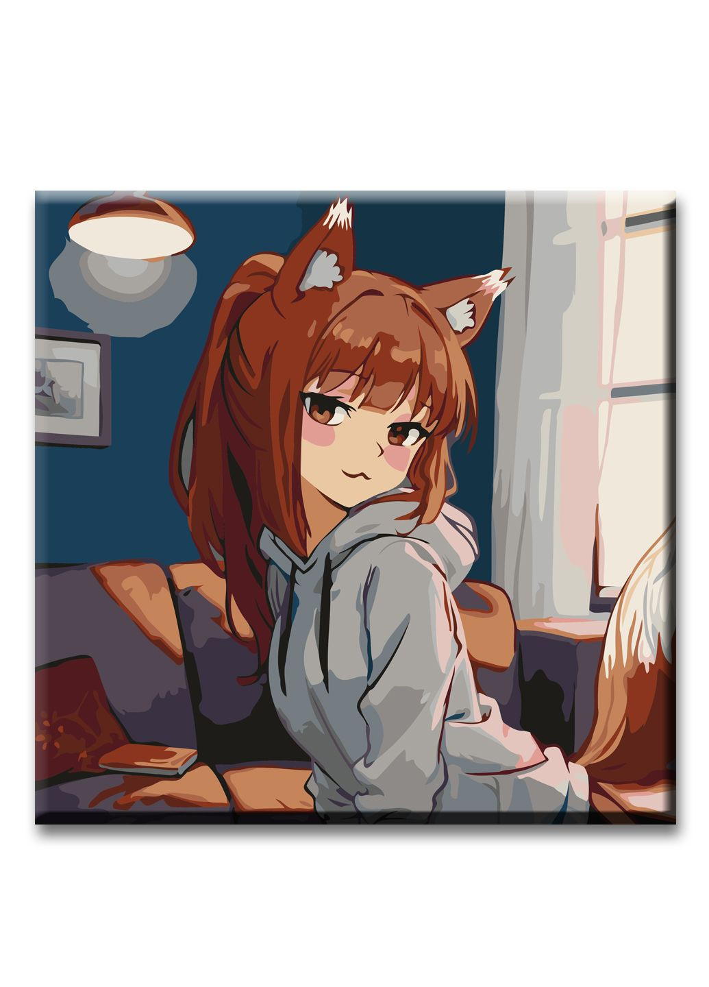 Картина за номерами 30*30 см Дівчина-Лисиця ArtStory (299338664)